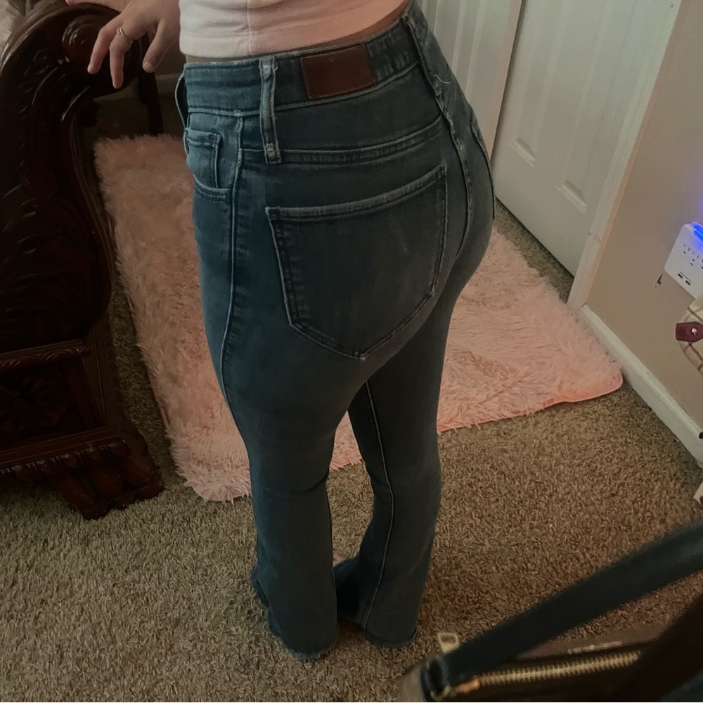Hollister Blue Boot Cut Jeans High-Waisted Stretch